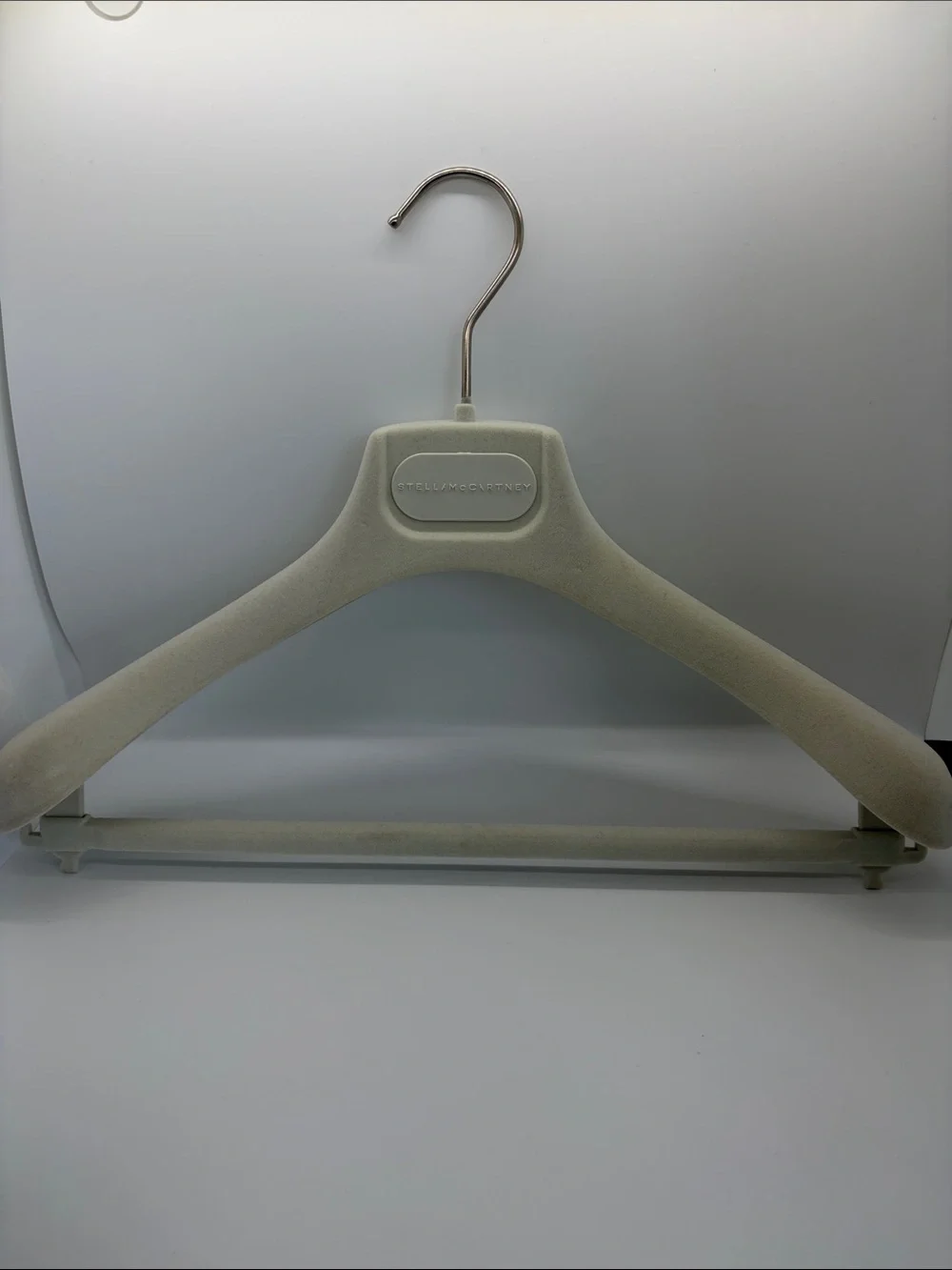 Stella McCartney Cream Velvet Padded Suit Hanger with Bar